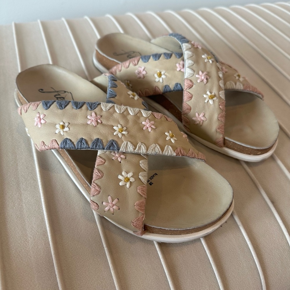 Floral free people sandals